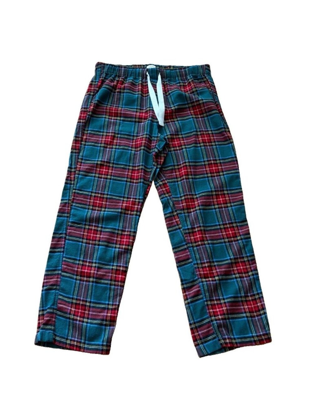 J. Crew Women’s Medium Green Red Plaid Drawstring Pajama Lounge Pants NWT